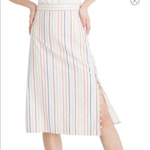Madewell Button Slit Midi Skirt